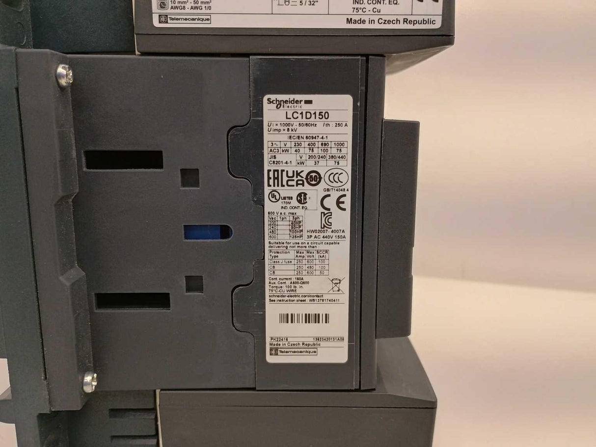 Schneider Electric LC1D150V7 Contactor Coil LX1D8 400V