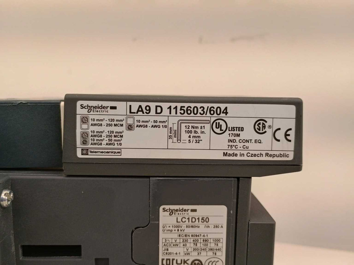 Schneider Electric LC1D150V7 Contactor Coil LX1D8 400V