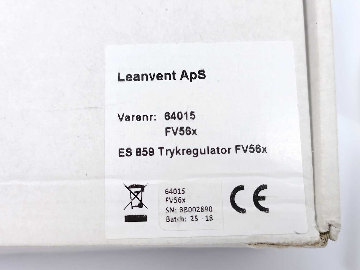 Leanvent 64015 ES859 ES 8598 Pressure Regulator Supply 230VAC/50Hz