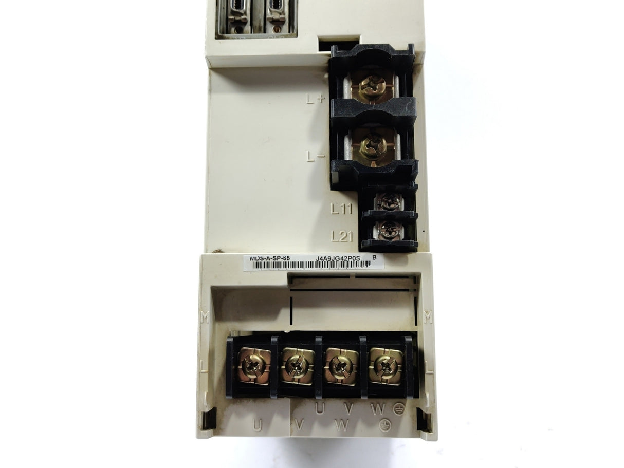 Mitsubishi MDS-A-SP-55 Spindle Drive Unit with 2CN20 connector slots