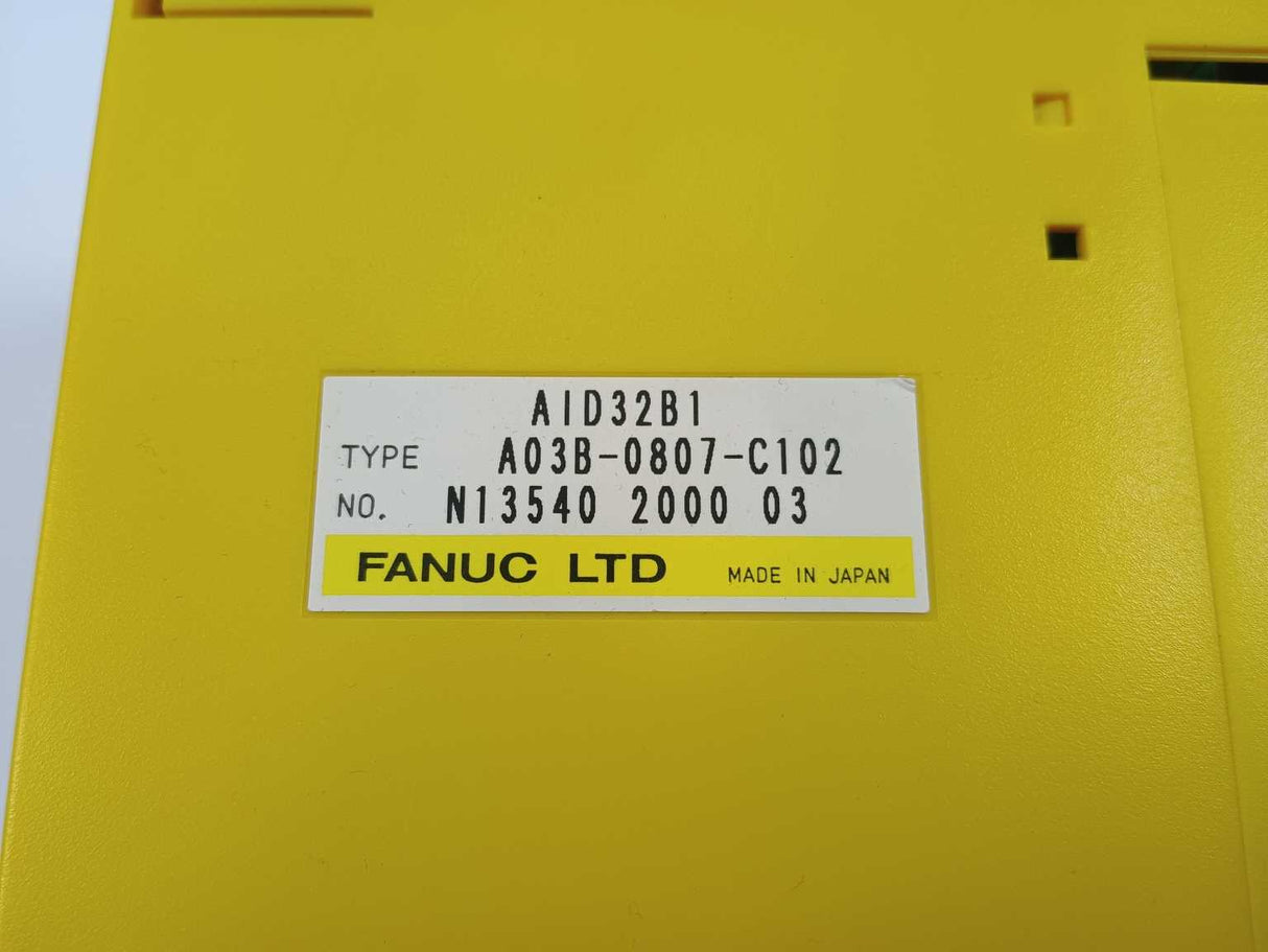 FANUC LTD A03B-0807-C102 32PT DC INPUT MODULE MDL AID32B1