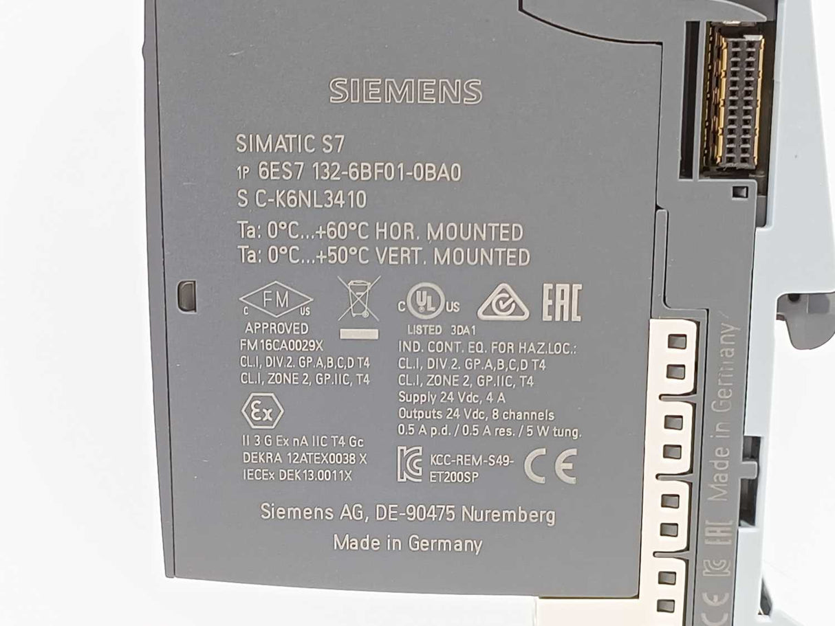 Siemens 6ES7 132-6BF01-0BA0 Digital output module