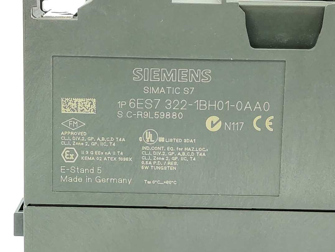 Siemens 6ES7322-1BH01-0AA0 SIMATIC Digital output SM322