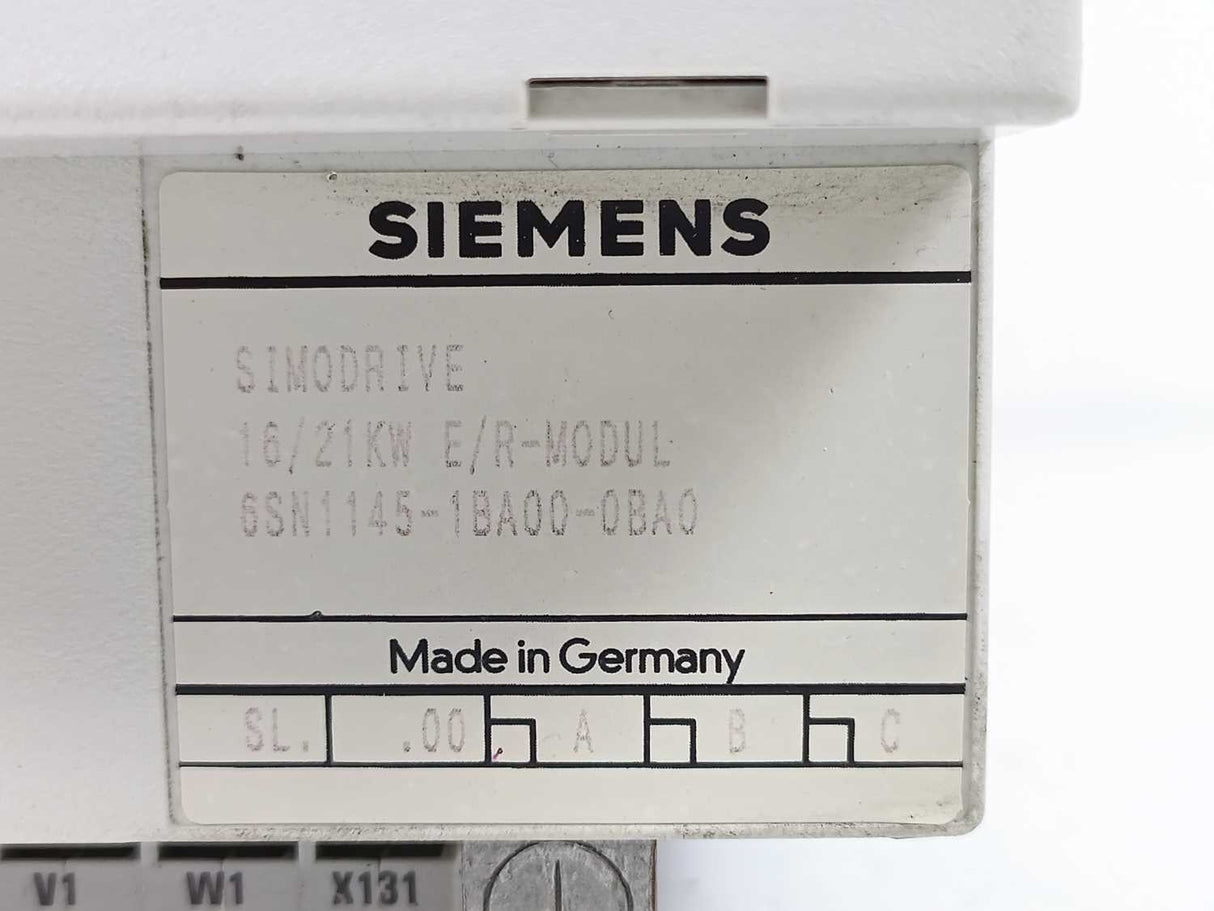 Siemens 6SN1145-1BA00-0BA0 Simodrive 16/21KW,