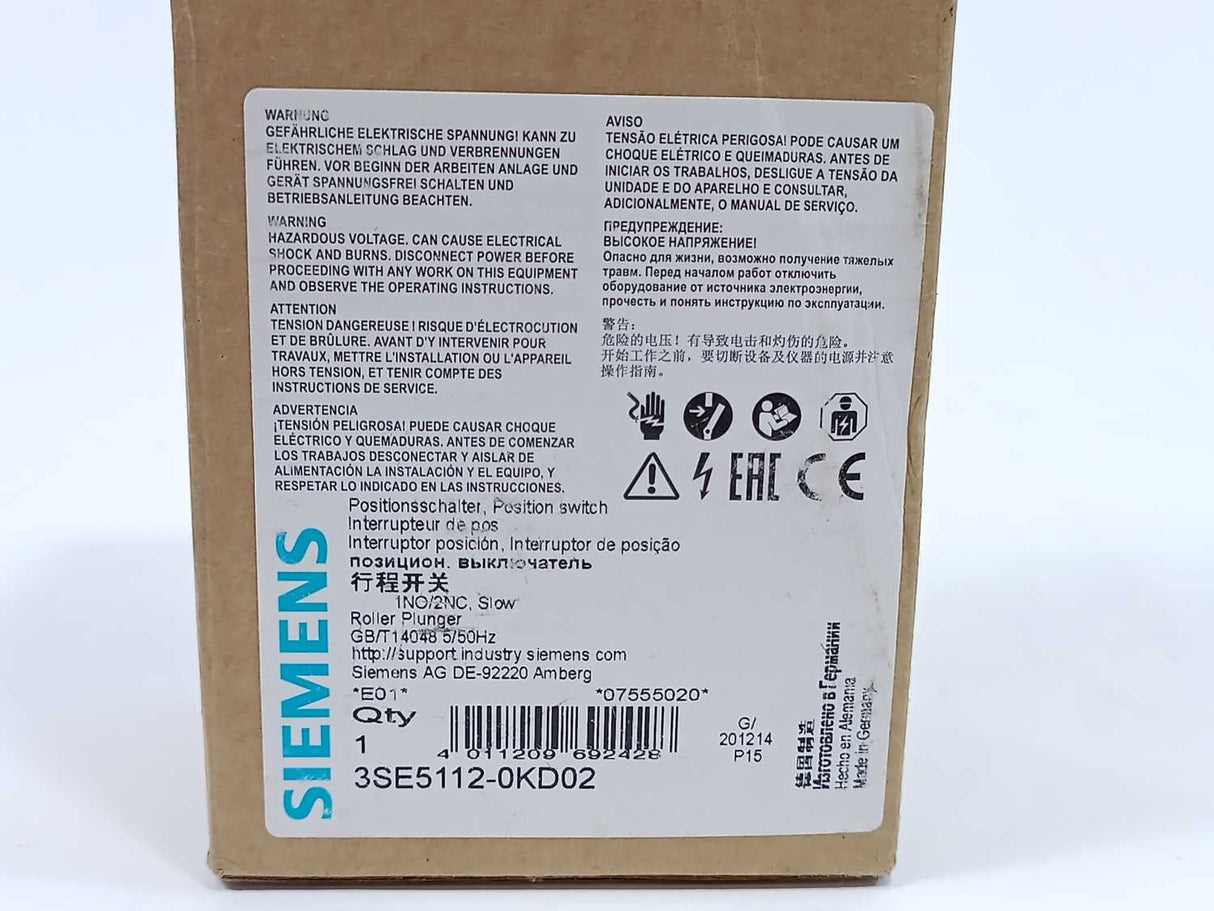 Siemens 3SE5112-0KD02 Position switch