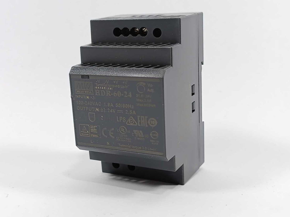Mean Well HDR-60-24 Power Supply 100-240VAC 1.8A
