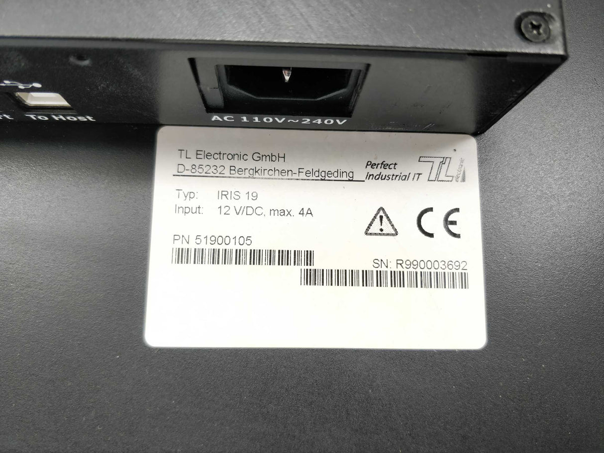 TL Electronic 51900105 IRIS 19 Operating Touch Panel 12V/DC max 4A
