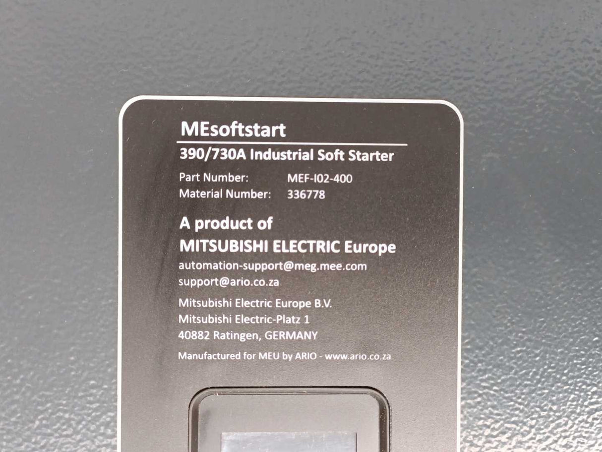 Mitsubishi 336778 MEsoftstart MEF-I02-400 390/730A Industrial Soft Starter