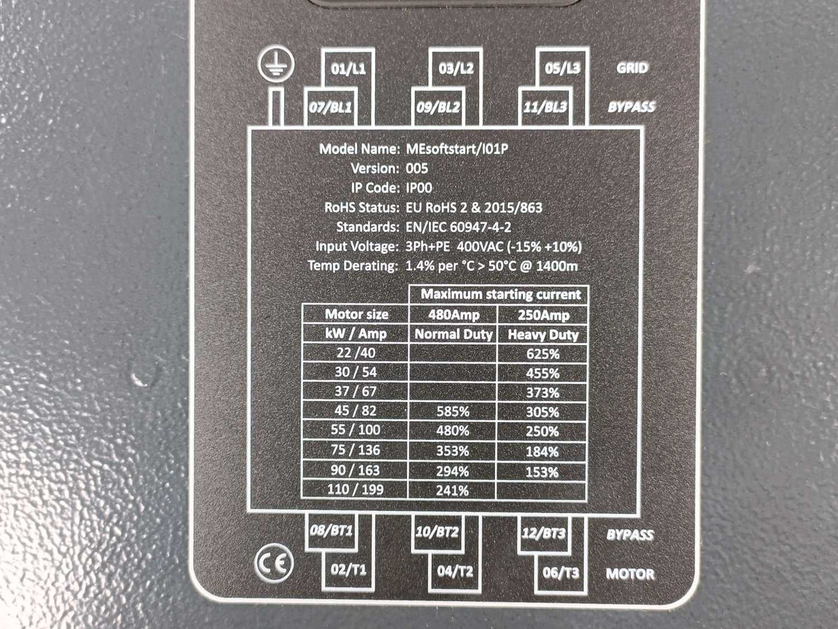 Mitsubishi MEF-I01-400P 405004, Ver: 005, MEsoftstart, 400V