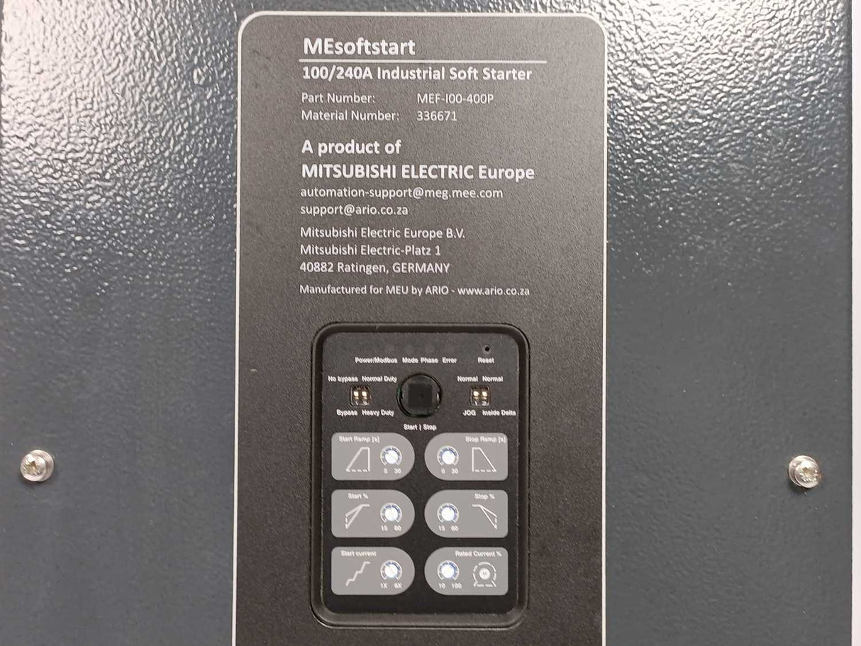 Mitsubishi MEF-I00-400P 336671, Ver: 005, MEsoftstart, 400V