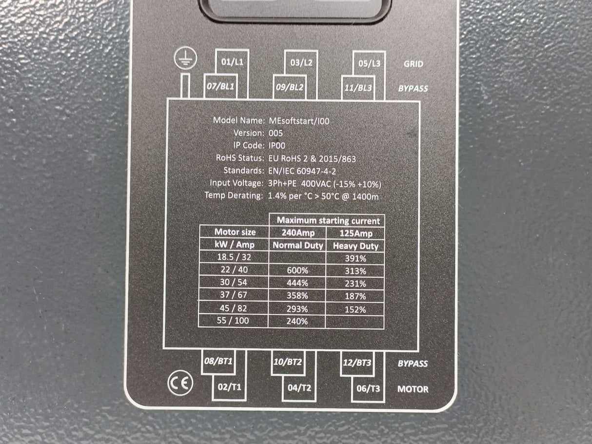 Mitsubishi MEF-I00-400P 336671, Ver: 005, MEsoftstart, 400V