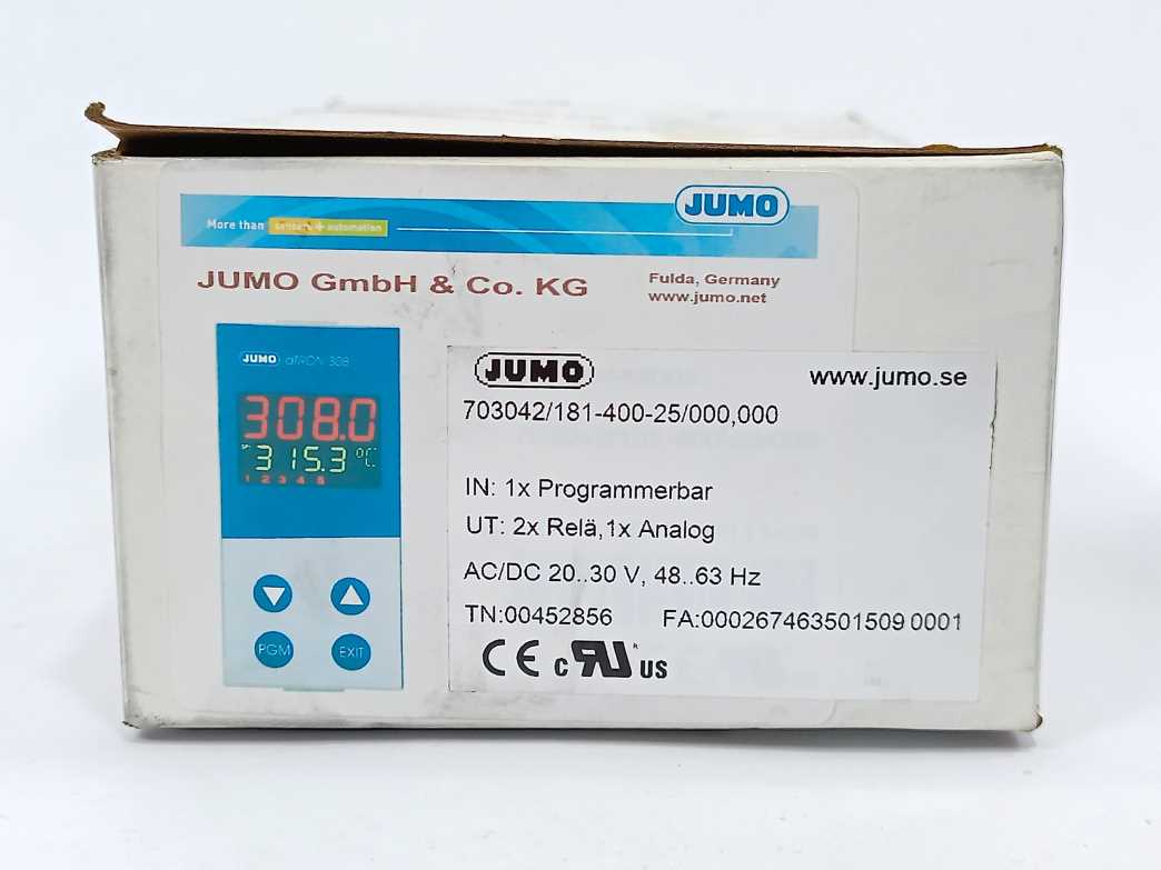 Jumo 703042/181-400-25/000 Temperature Controller 00452856