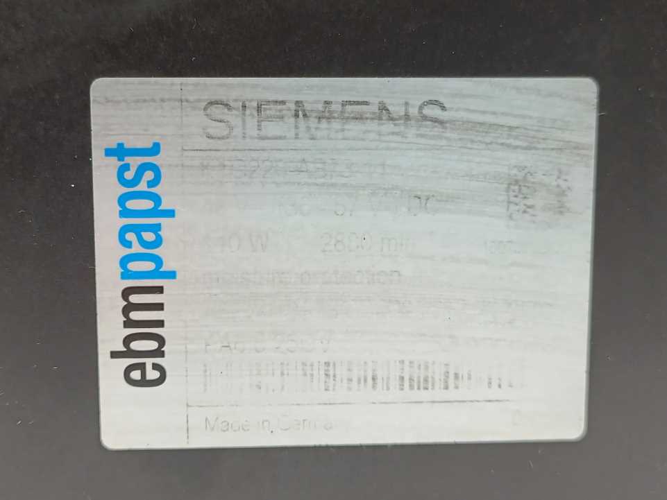 Siemens K1G220-AB73-11 Fan