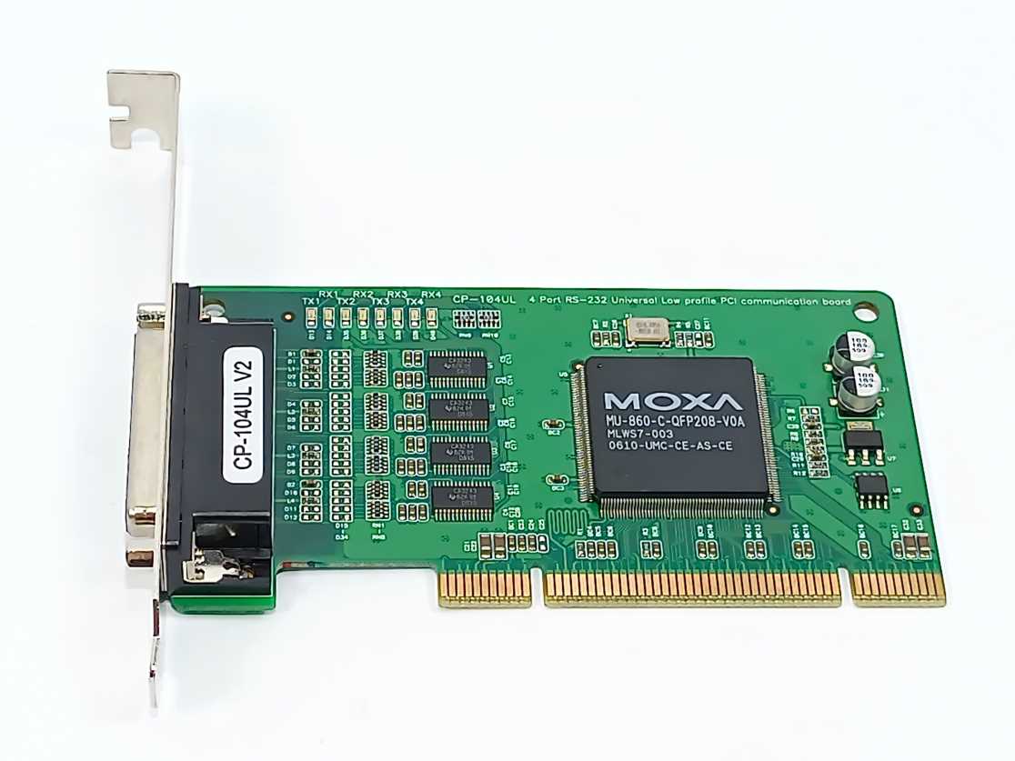 Moxa CP-104UL V2 4 Port RS-232 Universal PCI Communication Board