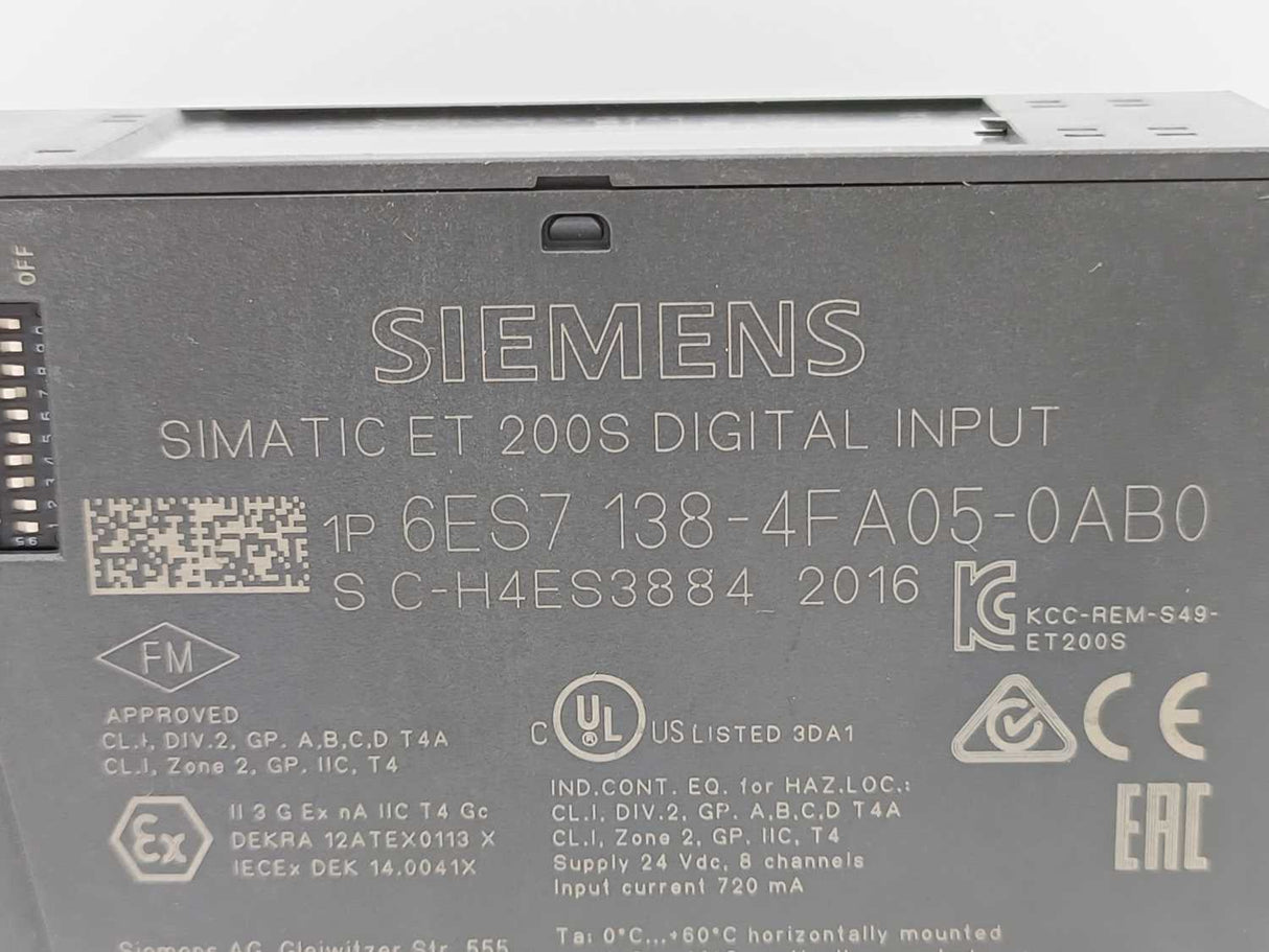 Siemens 6ES7138-4FA05-0AB0 PROFIsafe 4/8 F-DI DC24V & 6ES7193-4CG30-0AA0