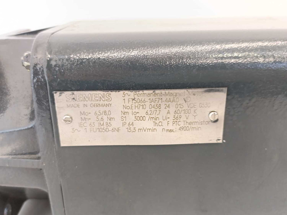 Siemens 1FT5066-1AF71-4AA0 AC feed drive motor