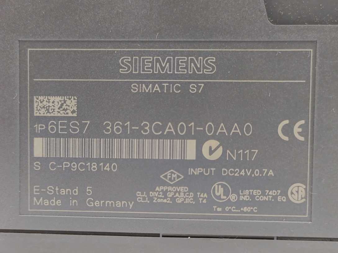 Siemens 6ES7361-3CA01-0AA0 SIMATIC S7-300 Interface Module IM 361