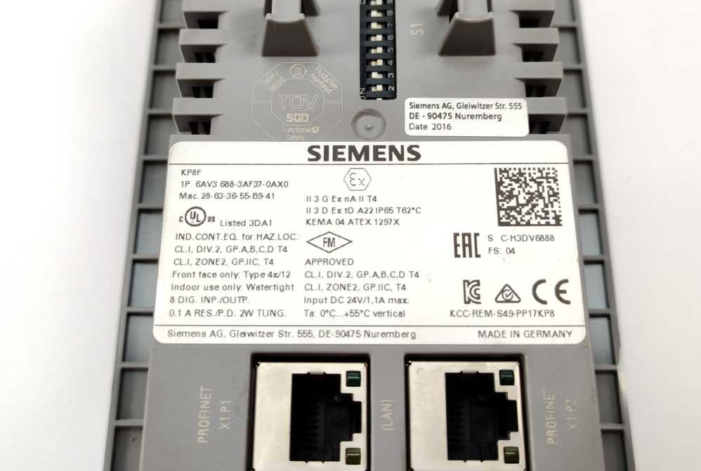 Siemens 6AV3688-3AF37-0AX0 SIMATIC HMI KP8F PN, Key Panel