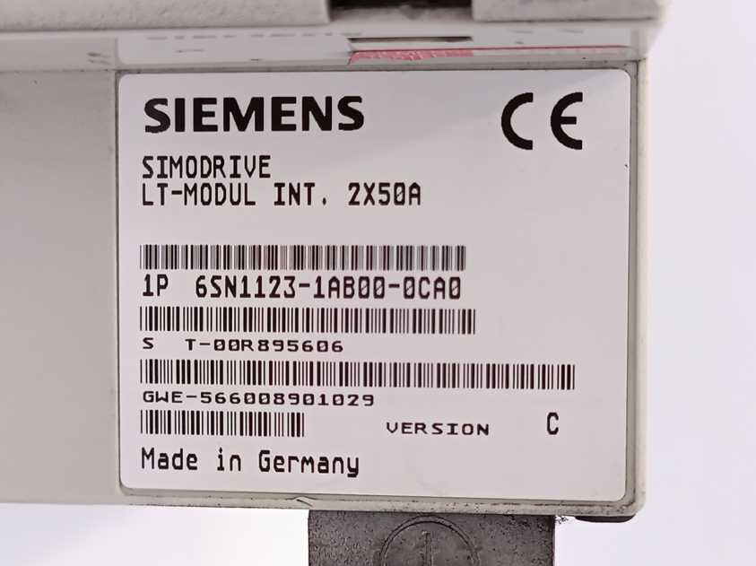 Siemens 6SN1123-1AB00-0CA0 SIMODRIVE 611 power module, 2-axis, 50 A