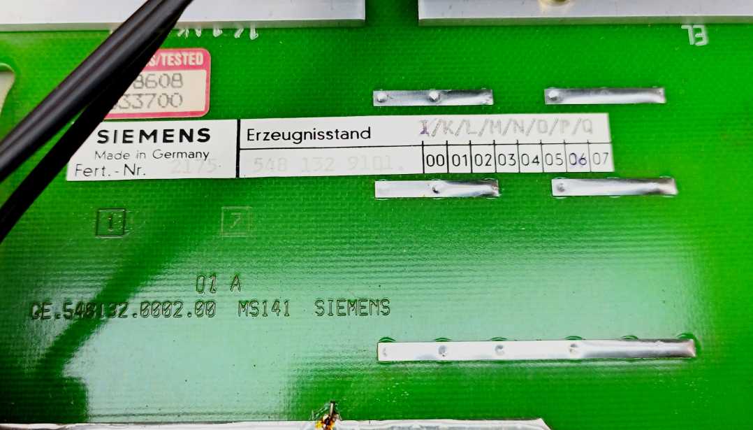 Siemens 6FX1113-2AA01 SINUMERIK 8 CENTRAL POWER SUPPLY MS140-MS141