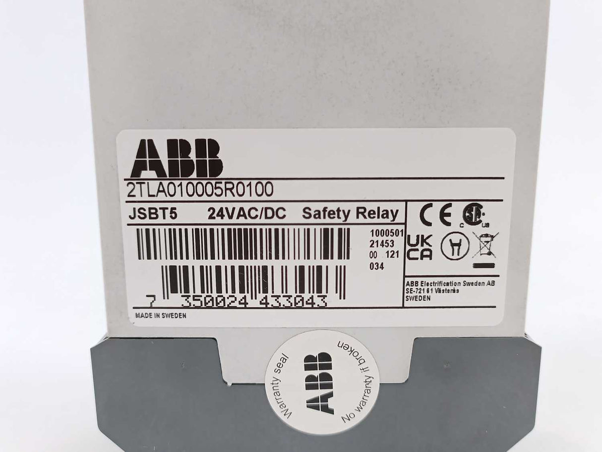 ABB 2TLA010005R0100 Safety Relay, 24 V, JSBT5