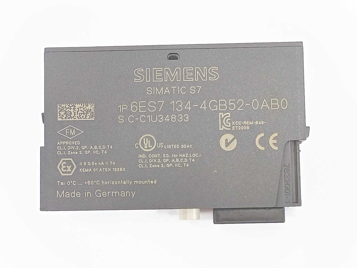 Siemens 6ES7134-4GB52-0AB0 Electronics Module ET200S