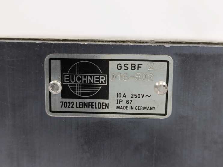 Euchner GSBF02D16-502 Switching Element 10A 250V IP67
