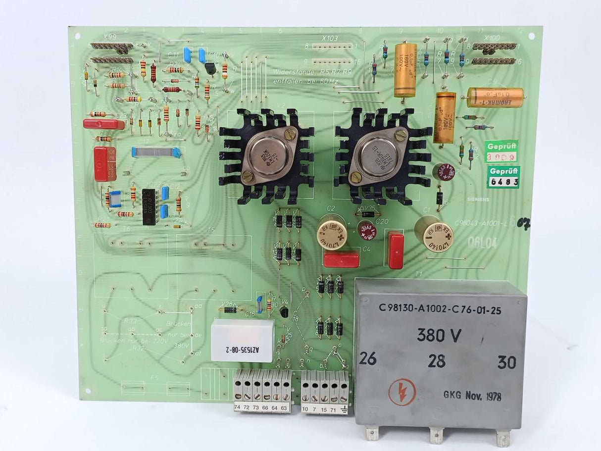Siemens C98043-A1001-L6-07 Sermodrive 60Hz