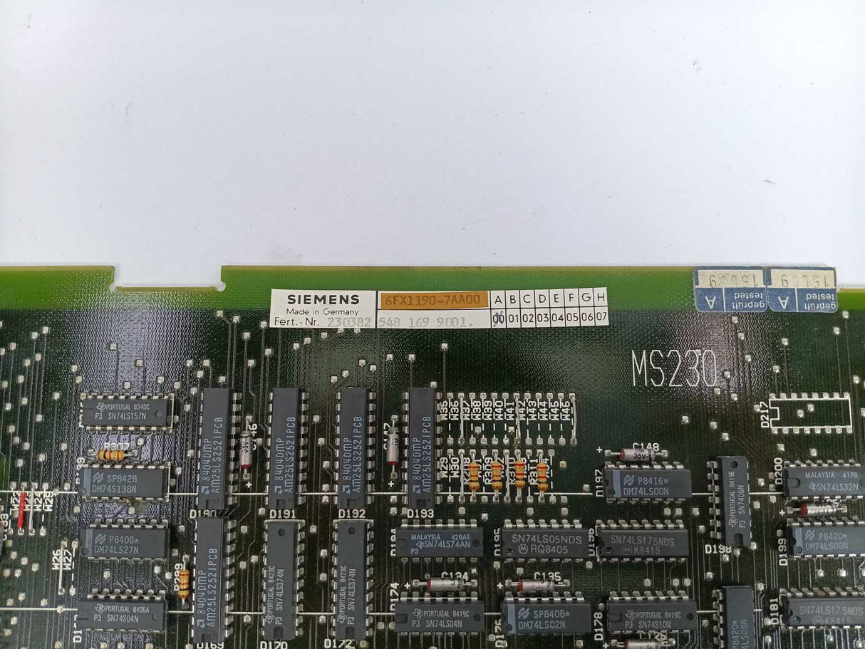 Siemens 6FX1190-7AA00 SINUMERIK 8 MS230-A Control Module