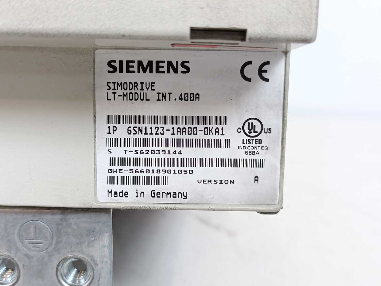 Siemens 6SN1123-1AA00-0KA1 Simodrive LT-Modul 400A