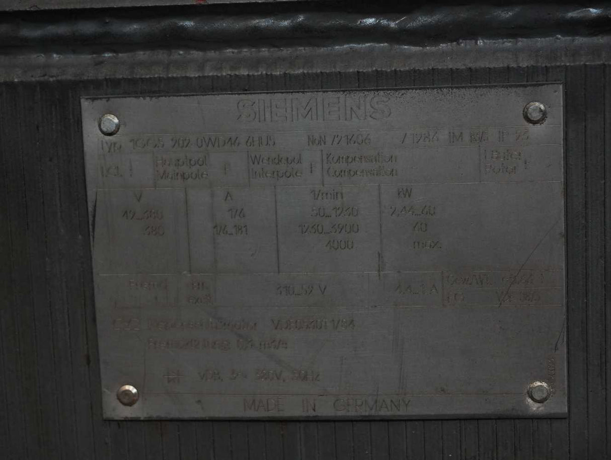 Siemens 1GG5202-0WD46-6HU5 Motor 380V 176...181A 1/min 4000 60kW