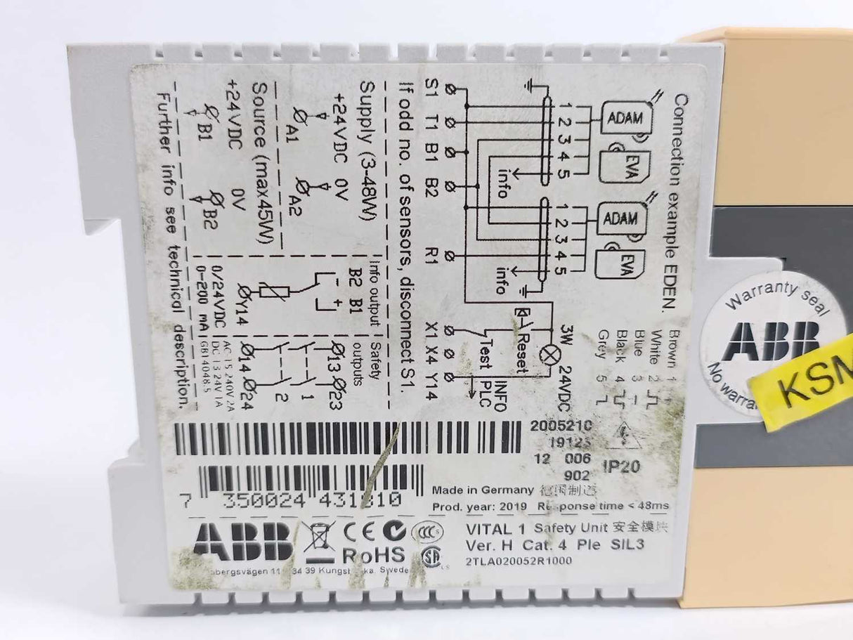 ABB 2TLA020052R1000 VITAL 1 Safety Unit
