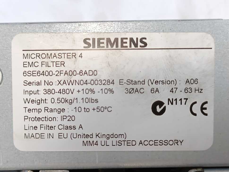 Siemens 6SE6440-2UD13-7AA1 MICROMASTER 440