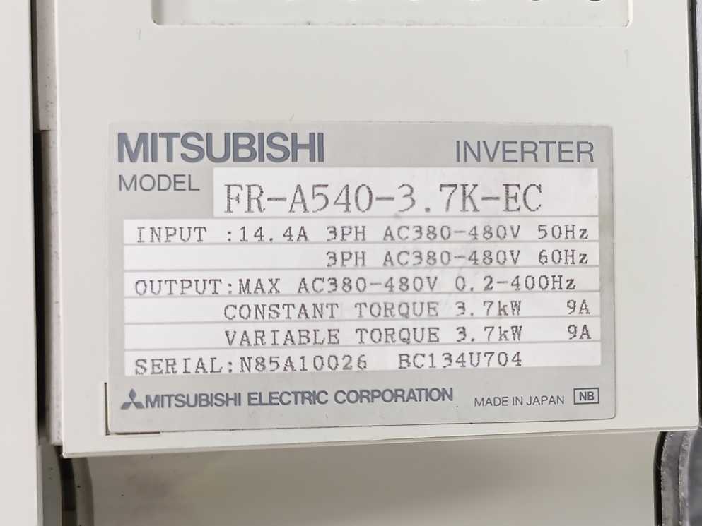 Mitsubishi FR-A540-3.7K-EC FR-A500 Inverter 3.7 kW 380-480 V AC