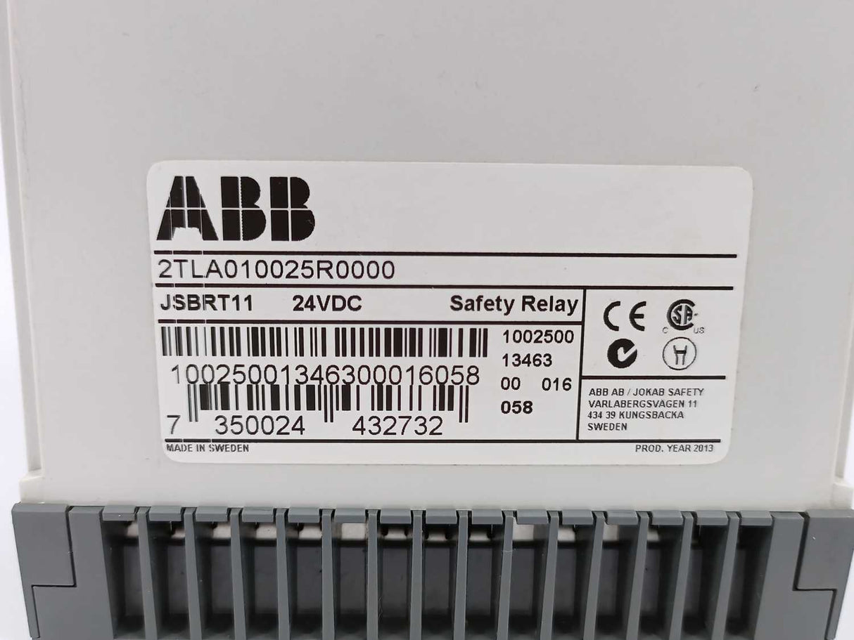 ABB 2TLA010025R0000 JSBRT11 Safety Relay 24VDC
