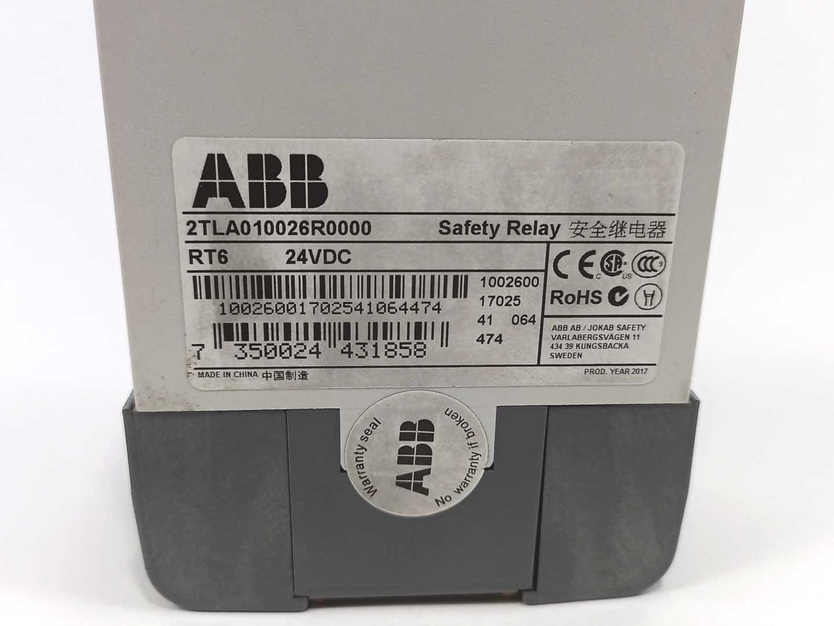 ABB 2TLA010026R0000 Safety relay RT6 24VDC