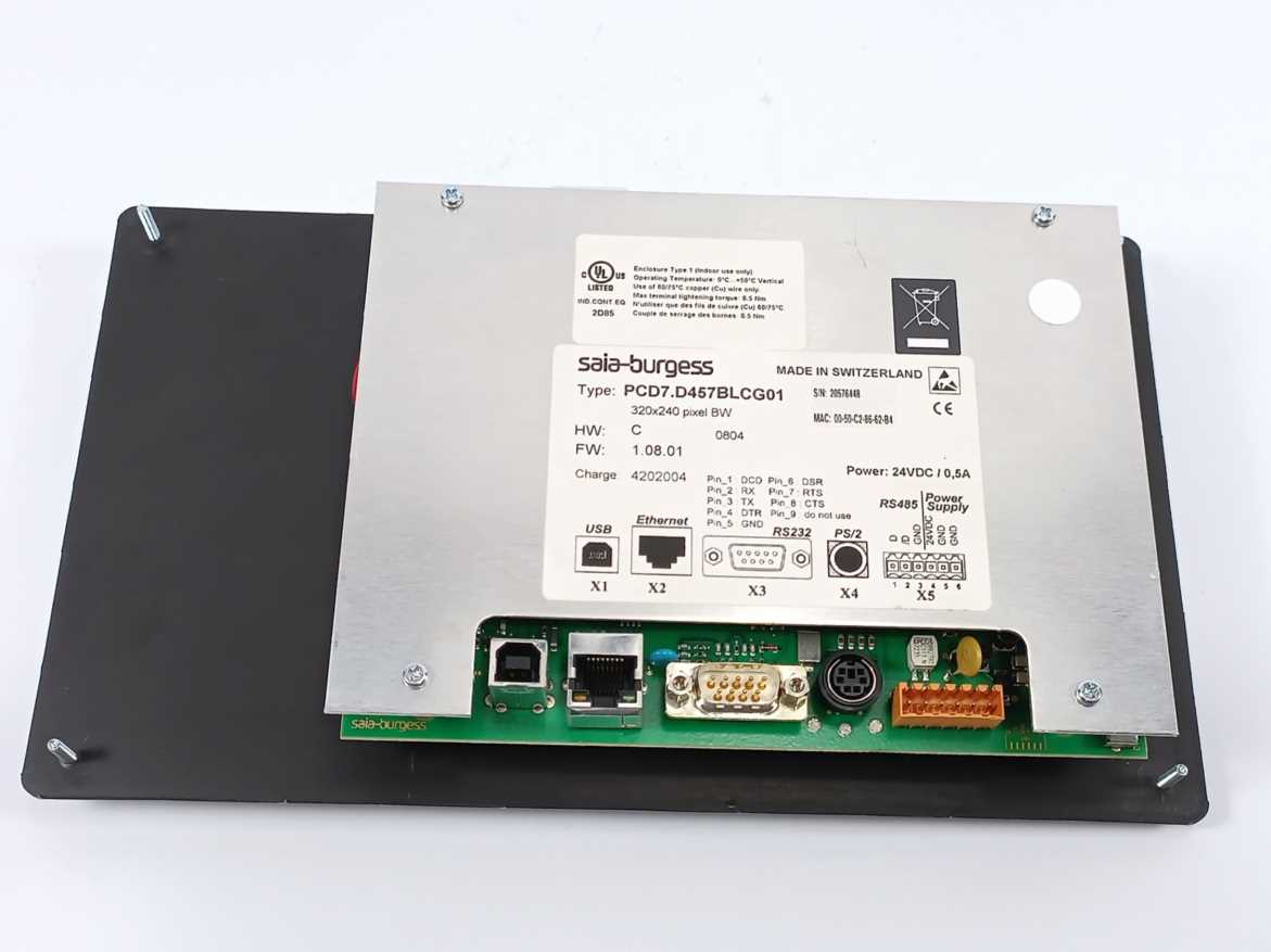 Saia-Burgess PCD7.D457BLCG01 Operator Interface 320x250 pixel