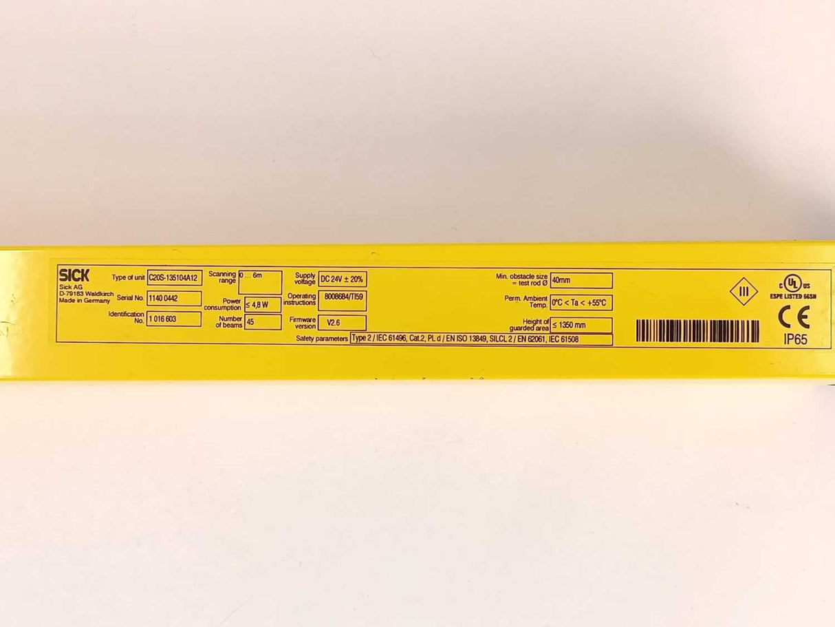 SICK C200 C20E-135304A12 + C20S-135104A12 C20E-135304A12 + C20S-135104A12