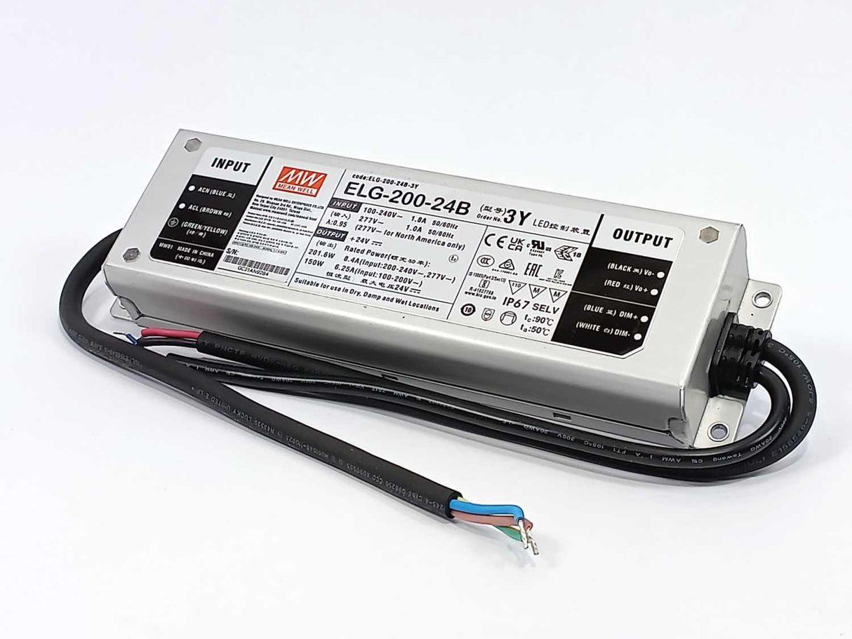 Mean Well ELG-200-24B-3Y AC-DC Single output LED Driver Mix Mode