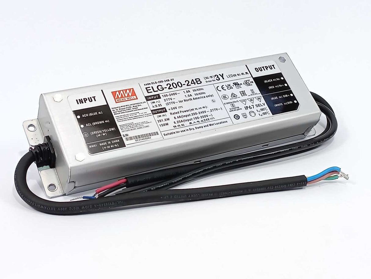 Mean Well ELG-200-24B-3Y AC-DC Single output LED Driver Mix Mode
