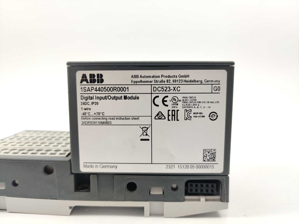 ABB 1SAP440500R0001 DC523-XC Digital Input/Output Module