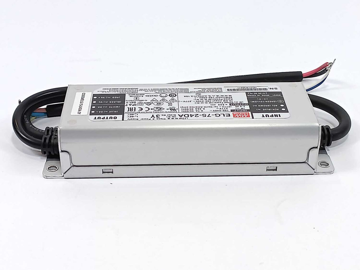 Mean Well ELG-75-24DA-3Y AC-DC Single output LED Driver. 75.6W 24V 3.15A