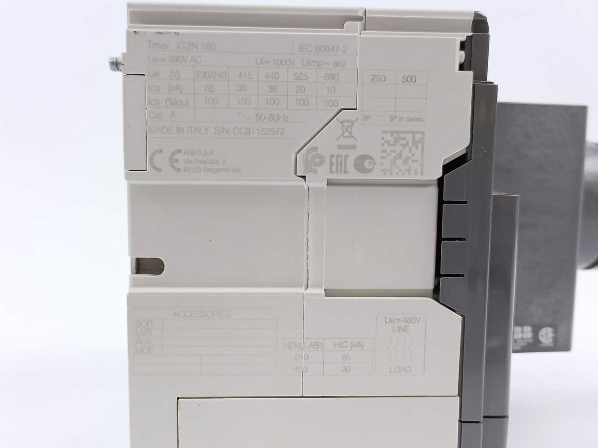 ABB XT2N160 Circuit Breaker TMAX