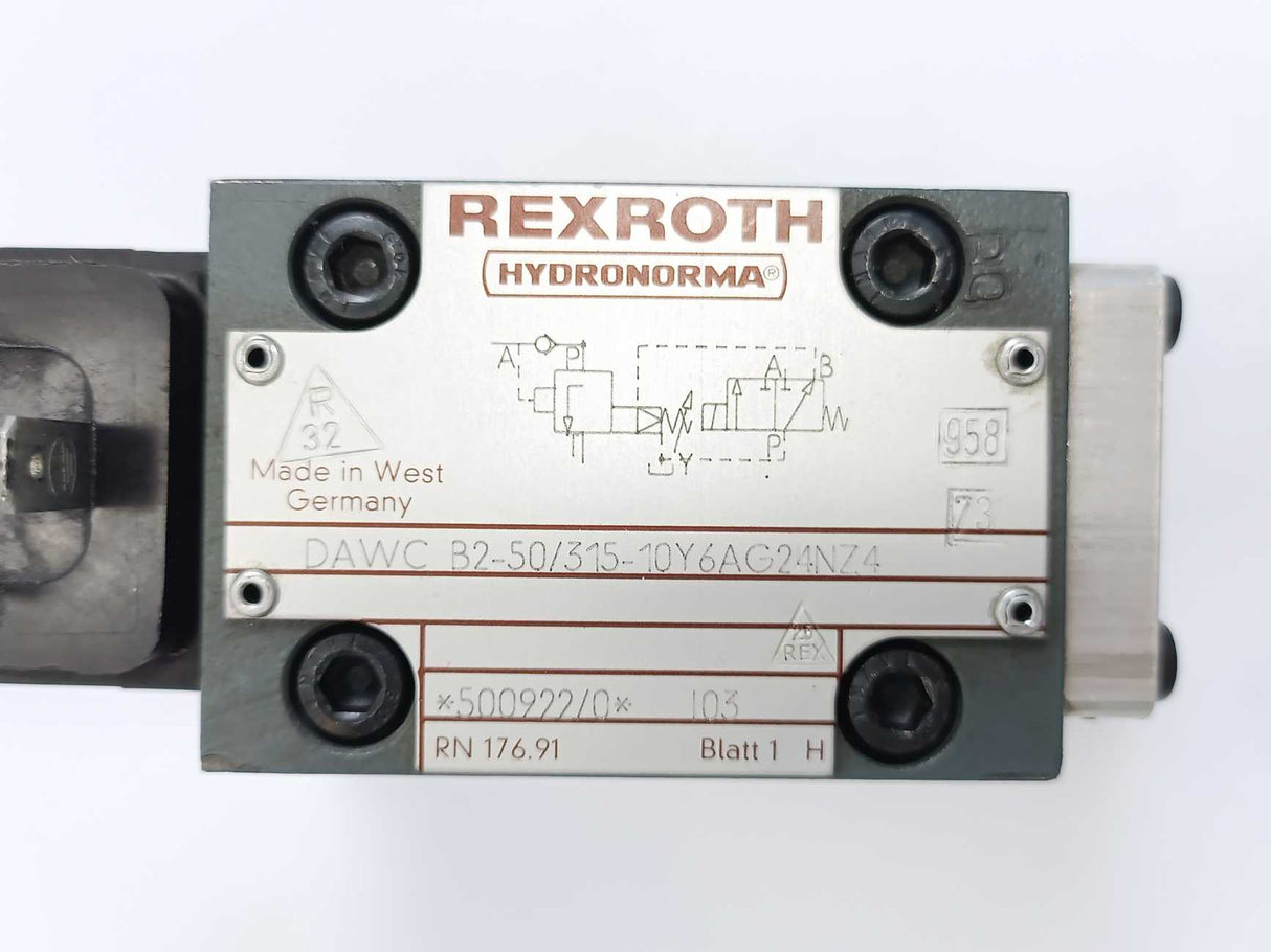 Rexroth Hydronorma DAWC B2-50/315-10Y6AG24NZ4 GU35-4-A