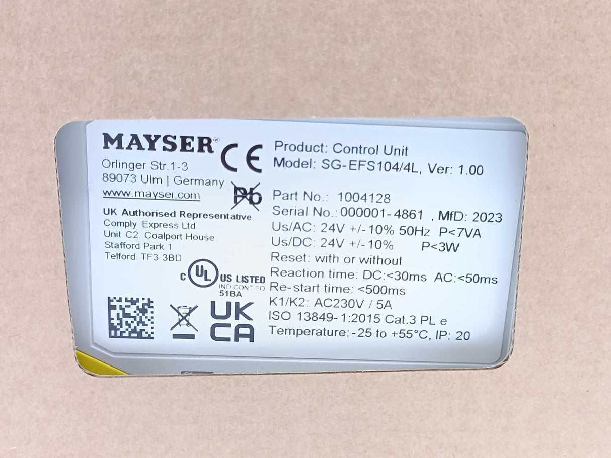 Mayser SG-EFS104/4L Control unit 1004128