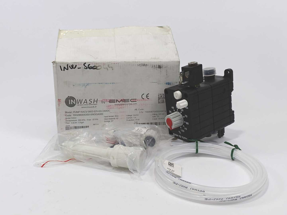 emec RAV06003D0018NOGA000 PUMP RACV 0603 EP+SS 24VDC 4X6 w/ accessories