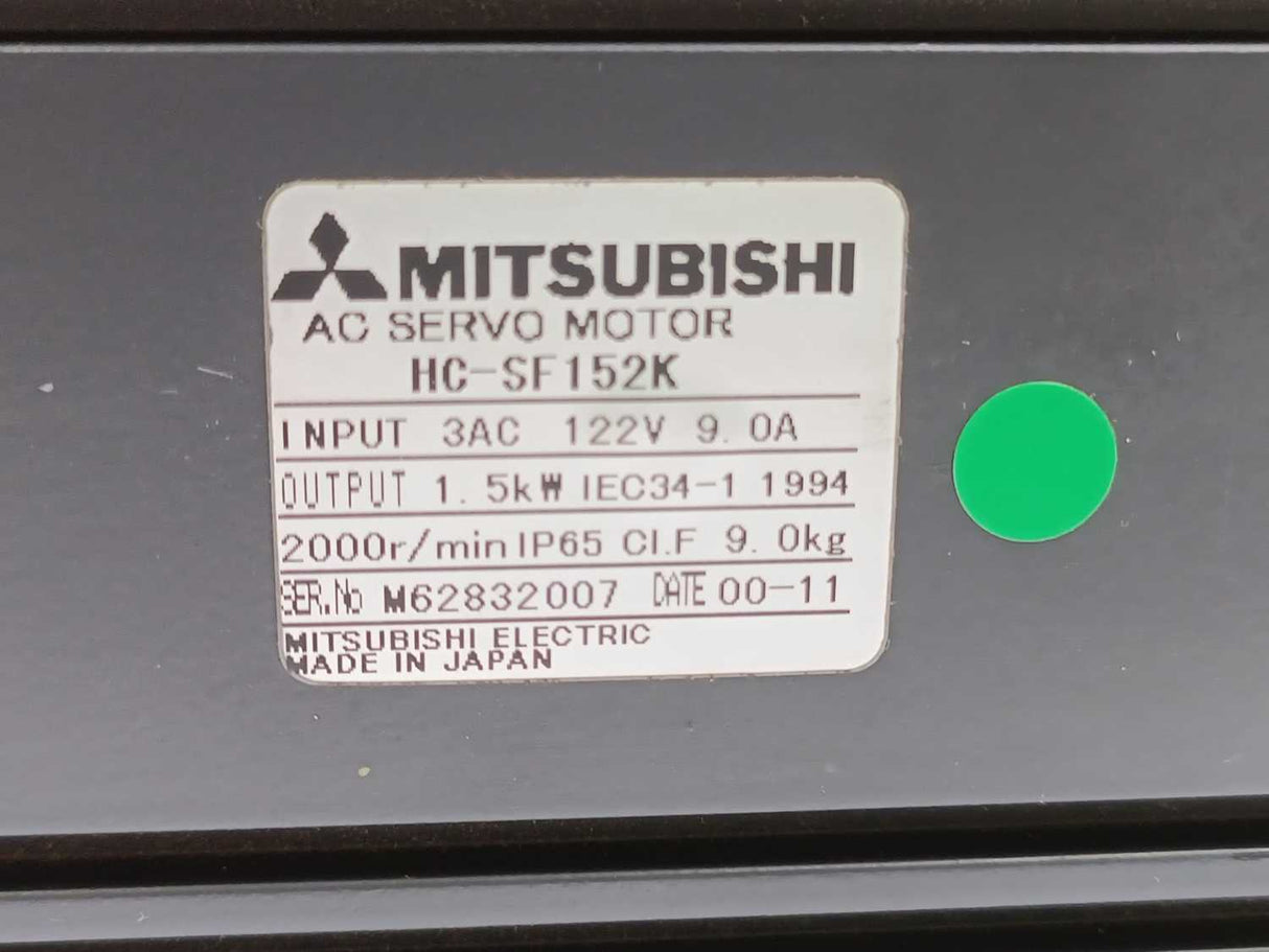 Mitsubishi HC-SF152K AC Servo Motor