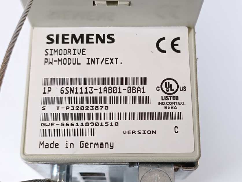 Siemens 6SN1113-1AB01-0BA1 Simodrive PW-Module INT/EXT.