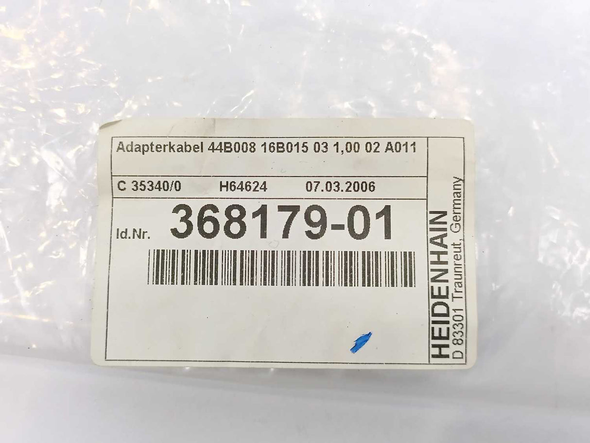 HEIDENHAIN 368179-01 APK 02 03 1.00 44B008 16B015-6U BK A021 01 2 Adapter Cable