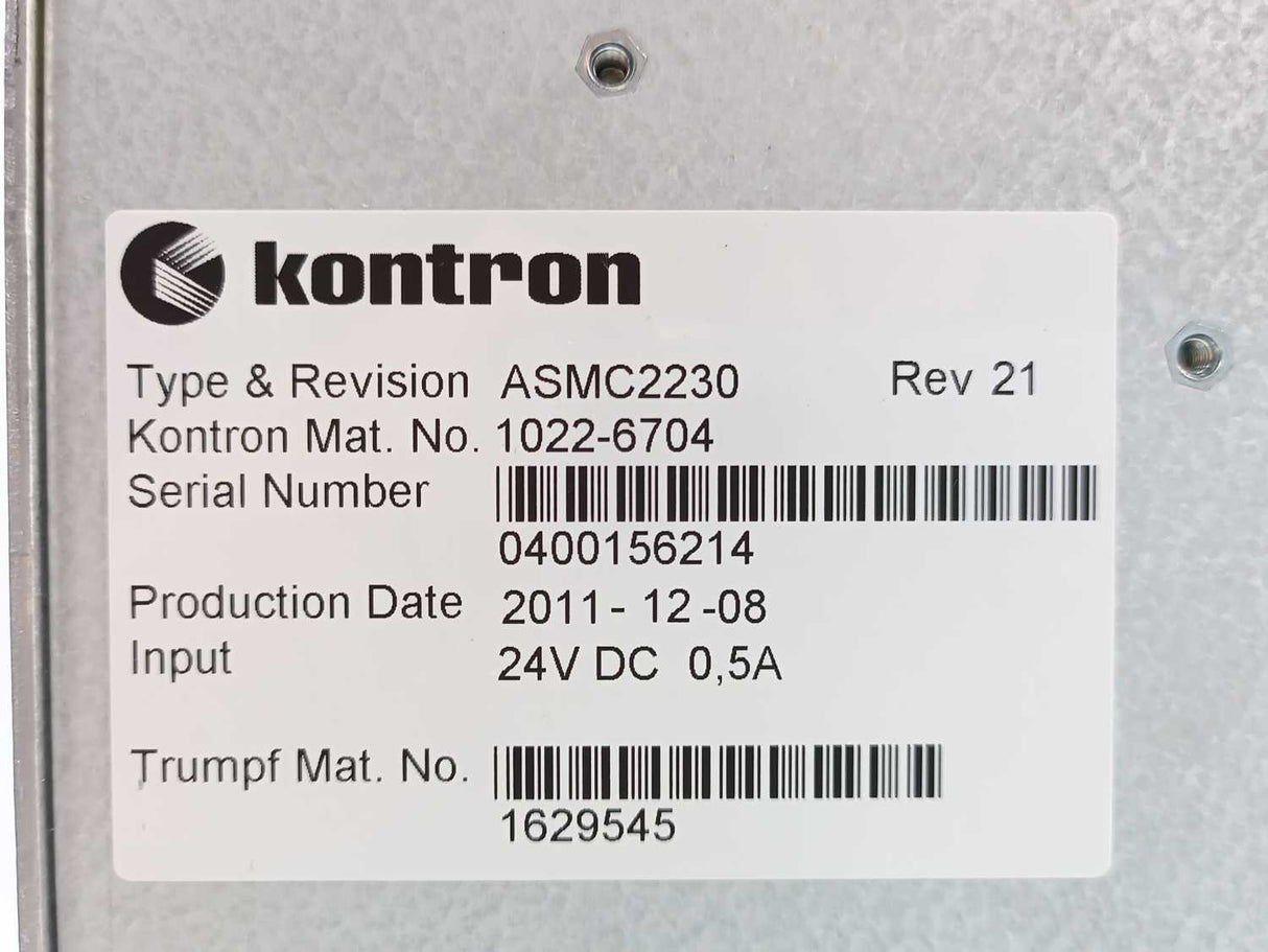 TRUMPF 1629545 1022-6704 ASMC2230 Laser Control Unit
